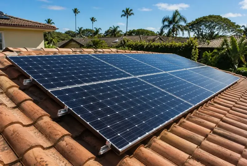 Installation de panneaux solaires aux Mayons
